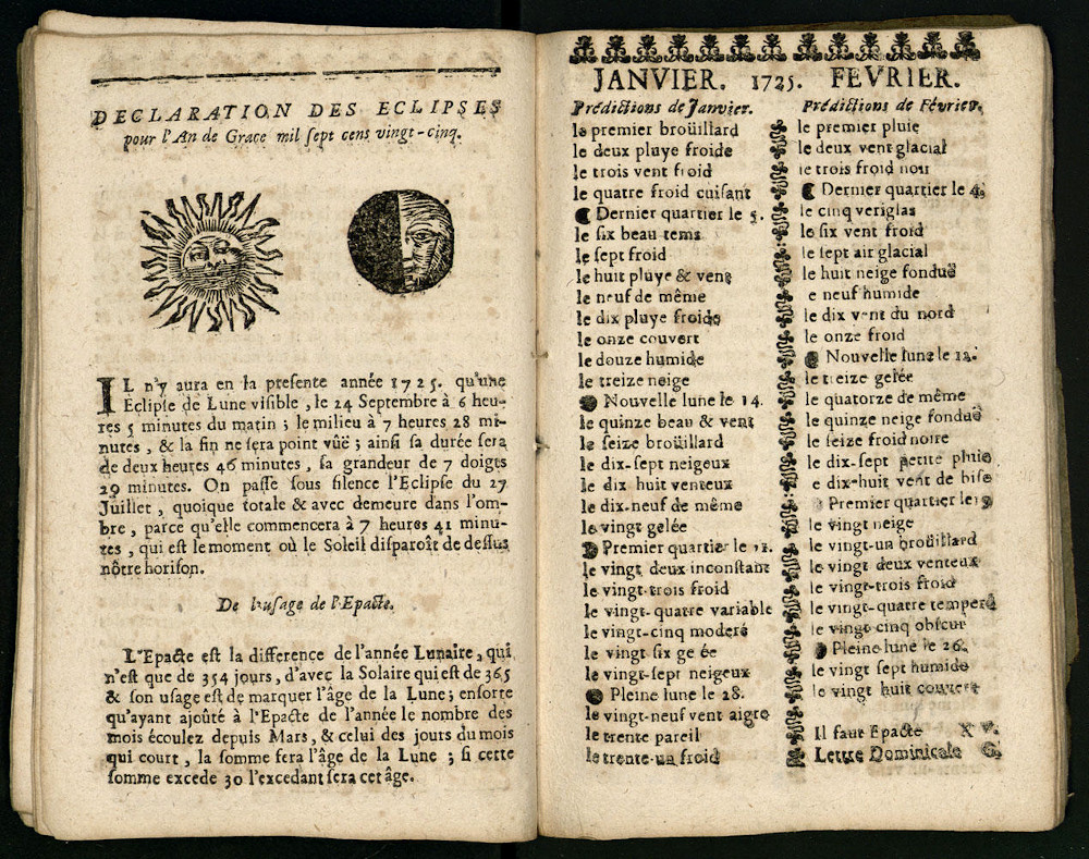 Almanach curieux…, Troyes, vers 1725 [Bbl 2223]