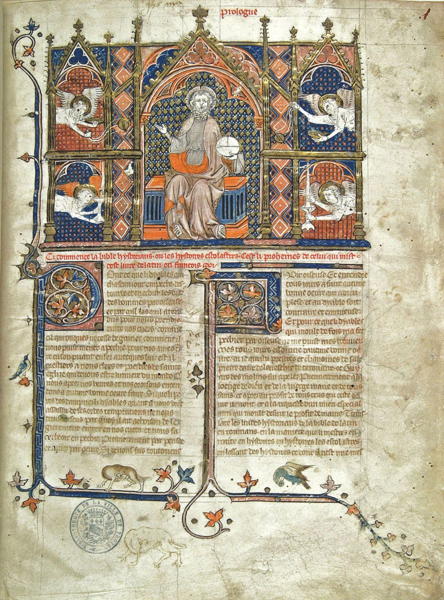 Bible historiale de Pierre le Mangeur, universitaire et savant troyen du 12e siècle. Bible historiale, 14e siècle [Ms 59]