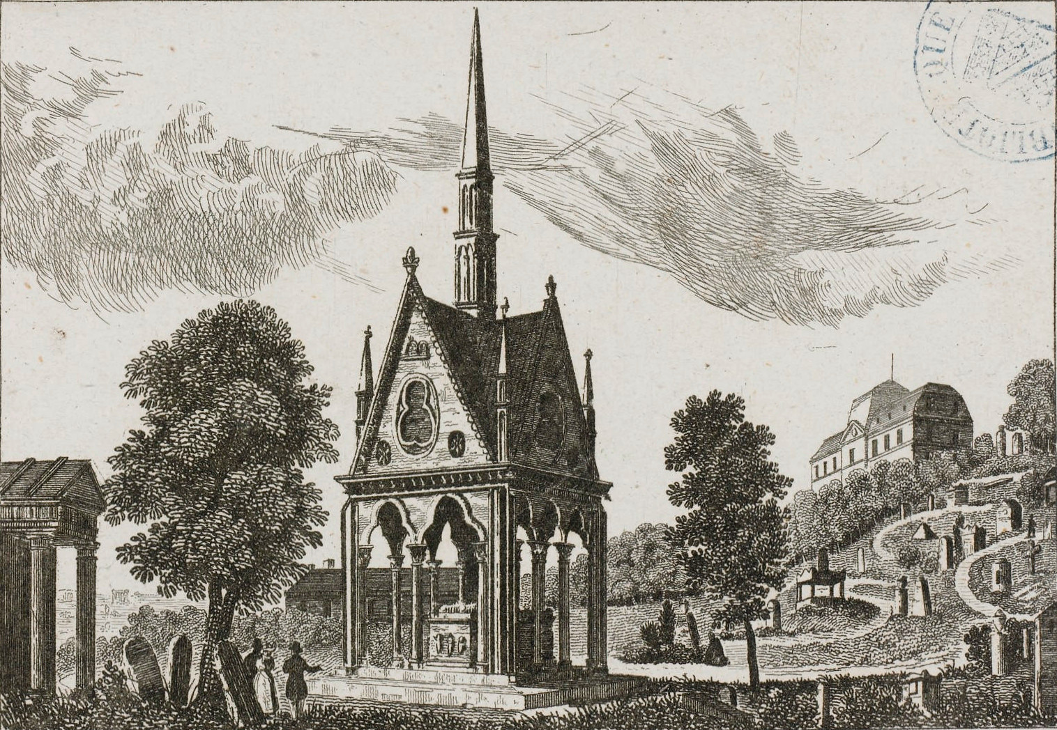 Tombeau d'Héloïse et Abeïlard Cimetière de l'Est, 19e siècle [ICONO.103-13b]
