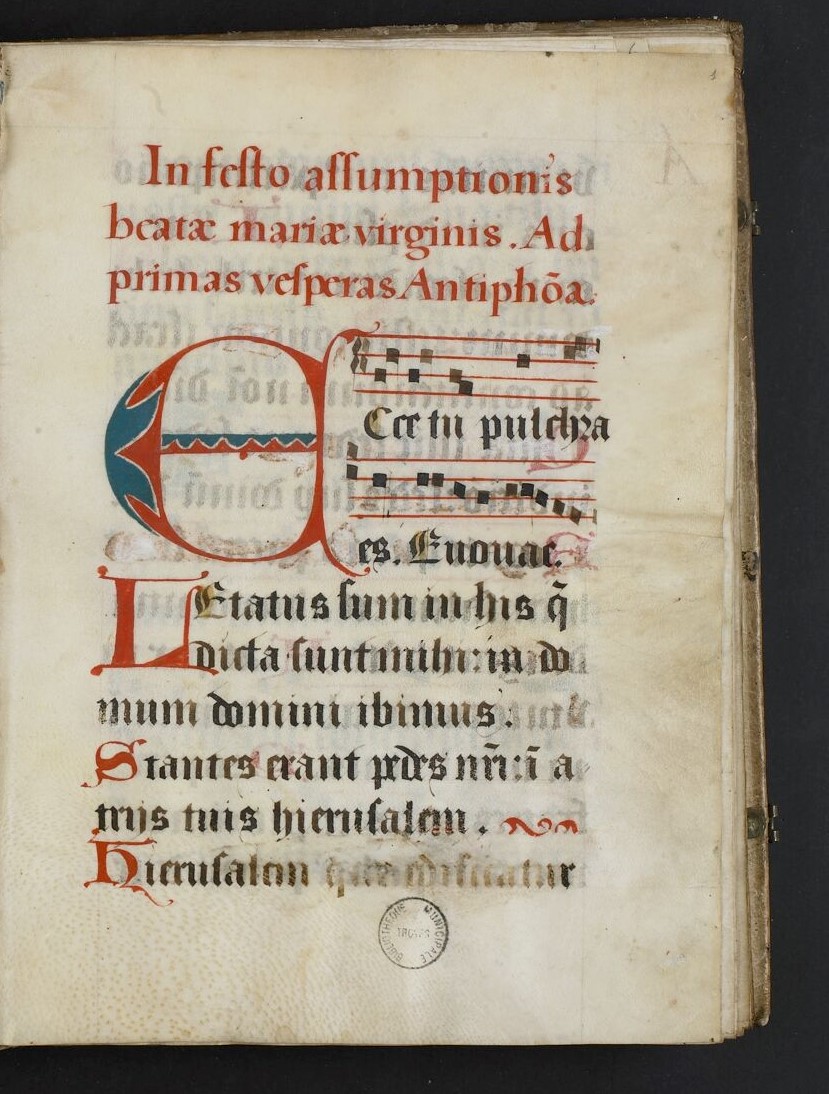 Livre de chœur de la confrérie des tondeurs de Troyes, 17e s. [Ms 3889]